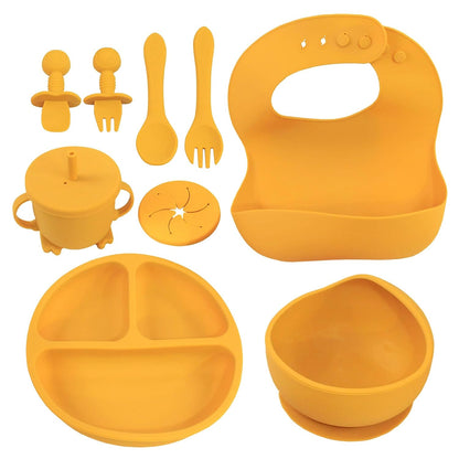 10 Piece Self-Feeding Starter Dining Set for Baby-Led Weaning & Toddlers