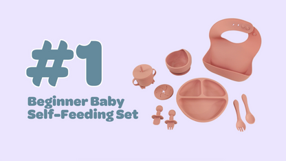 10 Piece Self-Feeding Starter Dining Set for Baby-Led Weaning & Toddlers